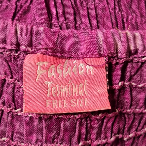 Bohemian Purple and Cream Dress - Picture 7 of 7